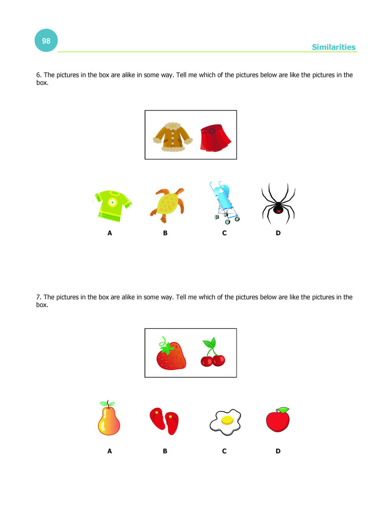 WPPSI-IV Similarities Subtest