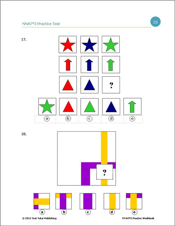 Practice Test for the NNAT 2 - First Grade - The Test Tutor